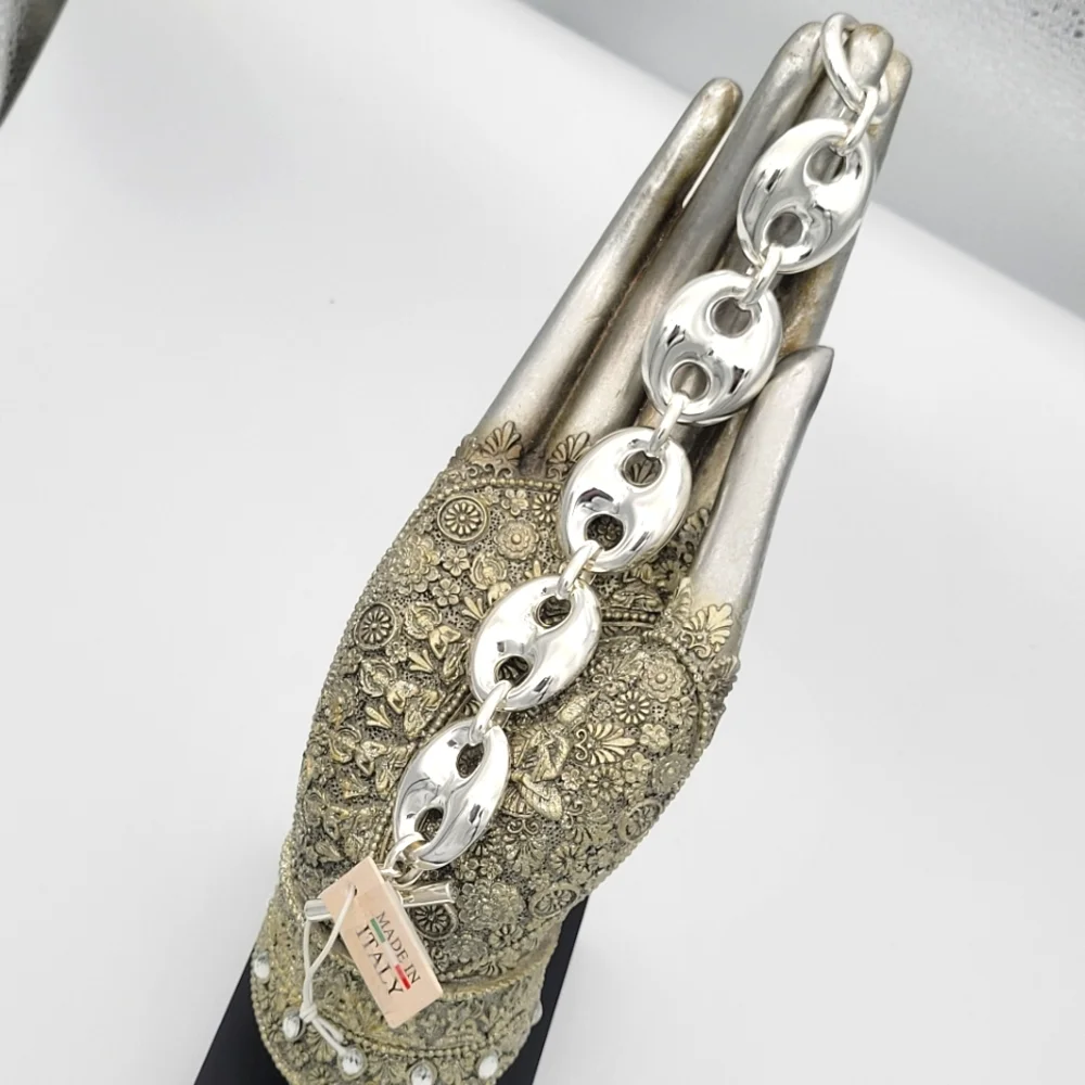 🇮🇹Mia Fiore Mariner Puff Chain Link Sterling Silver/Bronze - Picture 8 of 11